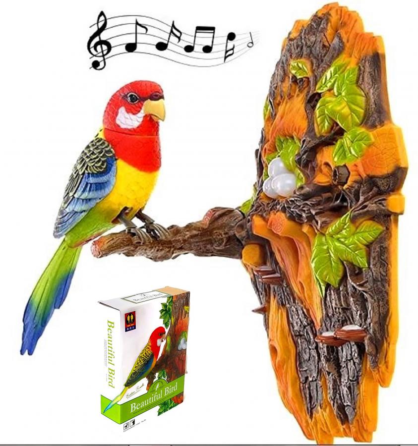 Beautiful Wall Mounting Chirping & Singing Bird - Home Garden Decor
